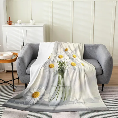 Miniatura 11 de Erosebridal Roses Throw Blanket 40x50 Inch Sofa Bed Couch Decor,Oil Painting Rose Fleece Blanket,Spring Natural Theme Flannel Blankets Luxury