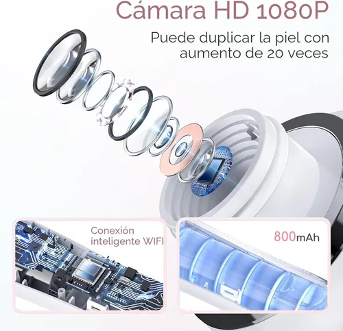 Miniatura 2 de Removedor de Puntos Negros al Vacío, Removedor de Cabezas Negras para la Cara con Cámara, Aspirador de Poros para Hombres y Mujeres, Herramientas