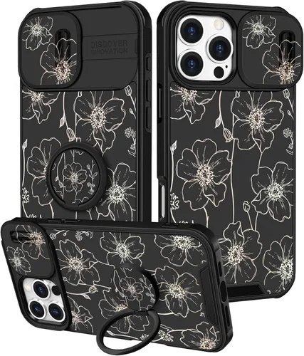 Miniatura 58 de Funermei Funda 2 en 1 para iPhone 13/iPhone 14 para mujeres, linda funda de teléfono con calavera para niñas, diseño de esqueleto gótico, divertido