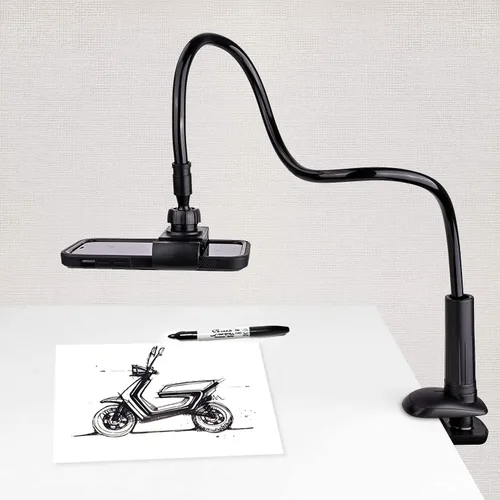 Miniatura 5 de Soporte para teléfono, soporte para cama y cuello de cisne Adjustable Flexible 360° Rotation Cell Phone Clip Holder Lazy Bracket Mount for All
