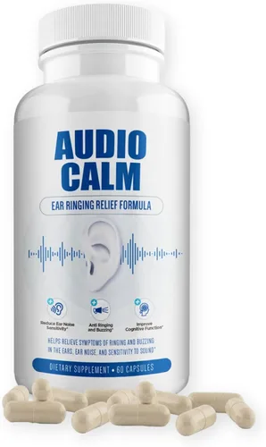 Audio Calm - Alivio de tinnitus para oídos zumbidos, vitaminas para la salud del oído, solución natural para aliviar el tinnitus, alivio rápido de