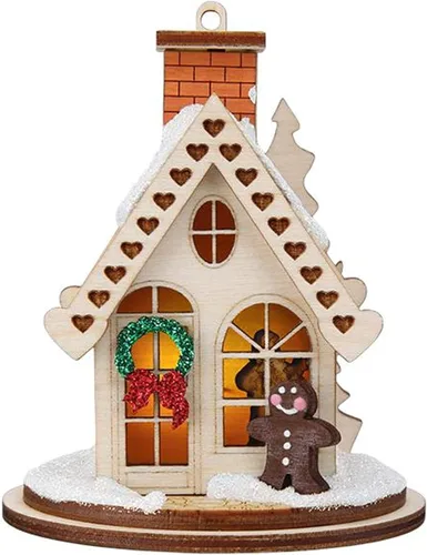 Miniatura 4 de Adornos de Cabaña de Jengibre de Ginger Cottages para Árbol de Navidad Cabaña de pan de jengibre