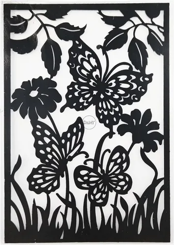 DzIxY Carpetas de plástico con estampado de flores de mariposa para hacer tarjetas, suministros de bricolaje de papel 3D, plantillas de álbumes de