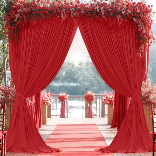 Miniatura 9 de Cortinas tipo telón de 10 x 10 pies sin arrugas de color azul bebé para fiestas, cortinas tipo telón de tela gruesa para foto de boda, cumpleaños