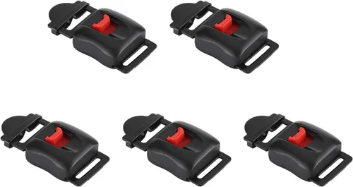 Miniatura 5 de Pissente Hebilla para casco de motocicleta, paquete de 5 cascos universales de motocicleta, clip de velocidad, correa de barbilla de liberación
