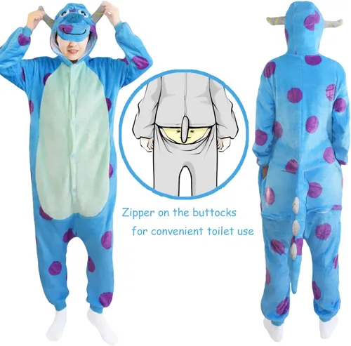 Miniatura 5 de Pijama de franela de una pieza para disfraz de Halloween, diseño de animal