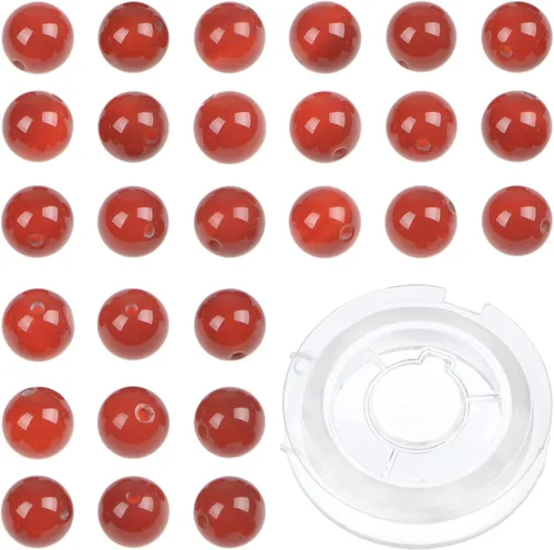 Miniatura 45 de Bymitel - Cuentas redondas de jade blanco natural de 5/32 de pulgada, 210 unidades de piedras preciosas auténticas para bricolaje y fabricación