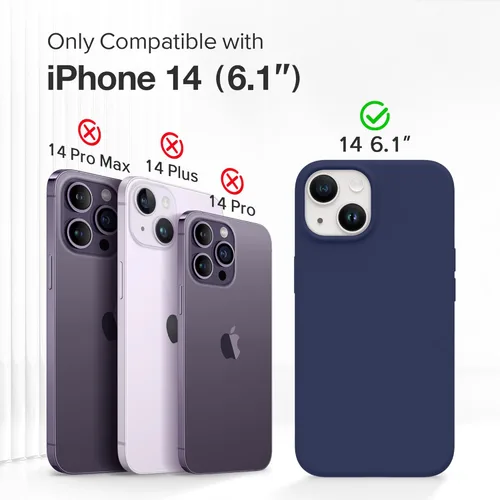 Miniatura 2 de GONEZ Funda magnética para iPhone 14, compatible con Magsafe, con protector de pantalla + protector de cámara, forro de microfibra antiarañazos