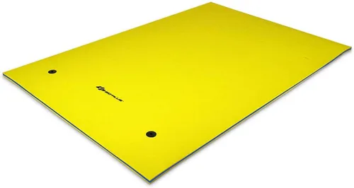 GLACER Tapete de agua flotante de 9 x 6 pies, 3 capas de espuma XPE resistente al desgarro, almohadilla de agua flotante duradera para recreación