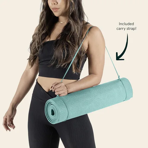 Miniatura 6 de Retrospec Pismo - Alfombrilla de yoga con correa de nailon para hombres y mujeres - Alfombrilla de ejercicio antideslizante para yoga, pilates