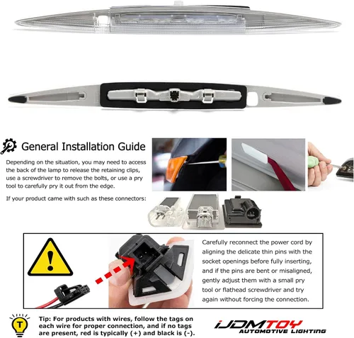 Miniatura 6 de iJDMTOY Lente blanca/clara completa LED de montaje alto Tercer freno/montaje de luz de parada compatible con Honda CR-V 2012-2016