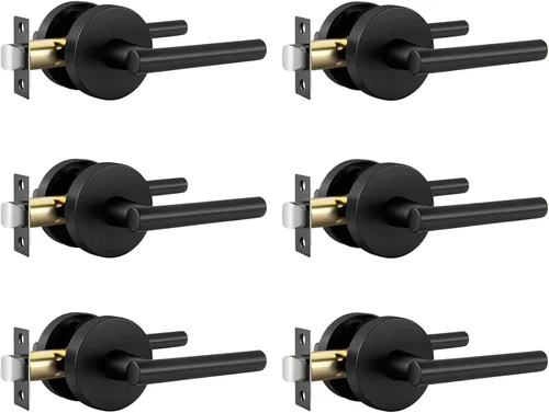 Miniatura 29 de Goldenwarm - Paquete de 1 picaporte negro inactivo de una sola cara, con tirador de puerta de extracción mate, resistente, para armario o despensa