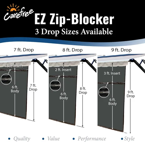 Miniatura 3 de Carefree Of Colorado Toldo Desplegable para Autocaravana EZ ZipBlocker - Pantalla de Sombra de Malla Negra para Toldo de Autocaravana, Bloqueador