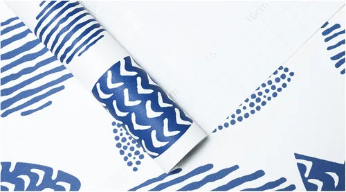 Miniatura 9 de HAOKHOME Papel tapiz autoadhesivo para despegar y pegar, diseño abstracto de peces costeros, enrejado del mundo submarino, papel de contacto