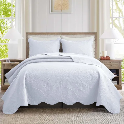 Miniatura 70 de MOONLIGHT20015 Paquete de 8 Colchas Tamaño King para Cama (106" x 96") - Venta al Por Mayor para Hoteles, Dormitorios de Huéspedes y Airbnbs - Gris
