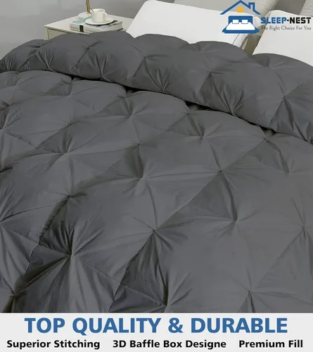 Miniatura 34 de SLEEP-NEST Edredón Twin XL - 68x92 pulgadas Ultra Suave para Todas las Estaciones Plisado Pinzado 1 Pieza Manta - Elegante Diseño Pintuck Edredón