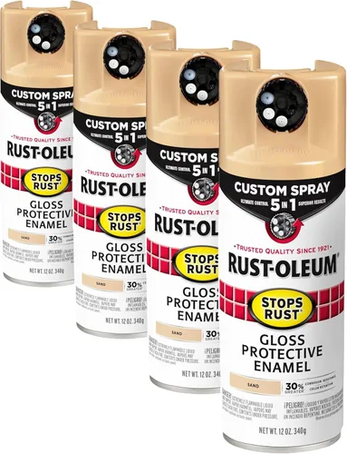 Miniatura 115 de Rust-Oleum 376855 - Pintura en aerosol antióxido personalizada 5 en 1, 12 onzas, color negro mate, (paquete de 1)
