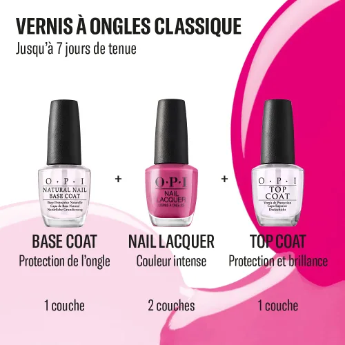 Miniatura 3 de OPI Esmalte de uñas superior y capa base, brillo protector de alto brillo, 0.5 onzas líquidas, natural