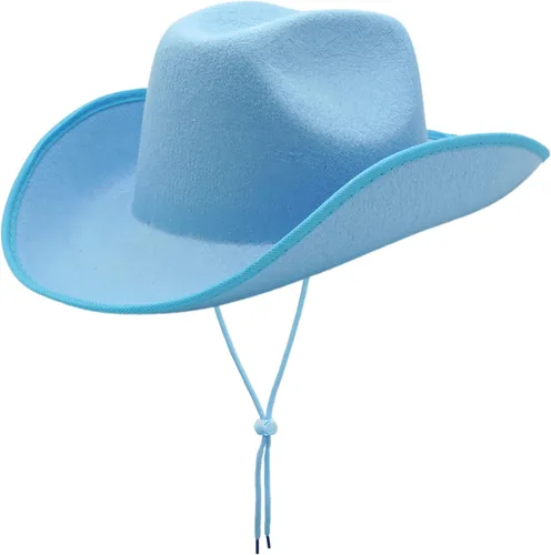 Miniatura 7 de 4E's Novelty Sombrero de vaquero para mujeres y hombres, sombrero de vaquera de fieltro para adultos, accesorios de vestir para fiesta occidental