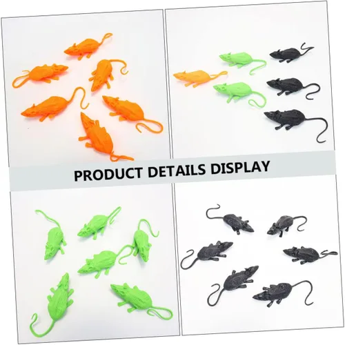Miniatura 6 de Kisangel 18pcs Realistic Fake Mouse Decor for Halloween Pranks Unique Mice Toy Layout Props Soft Material for Home and Party Decoration Chic and