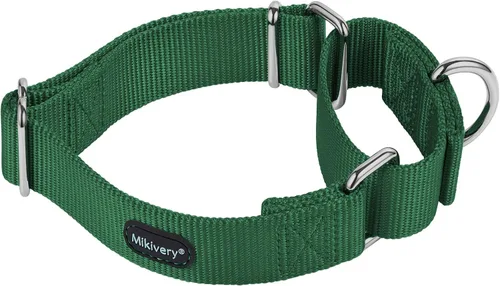 Miniatura 10 de Mikivery Martingale - Collar de nailon ajustable y de entrenamiento de seguridad, colorido y cómodo, con hebilla de metal, collares para mascotas