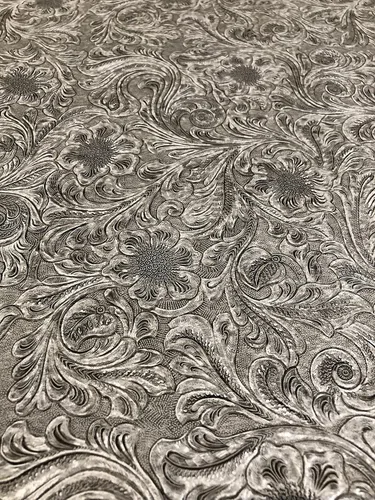 Miniatura 8 de The Yard - Tela de cuero sintético de vaquero occidental, vinilo en relieve, manualidades y tapicería de cuero sintético, 54 pulgadas (negro)