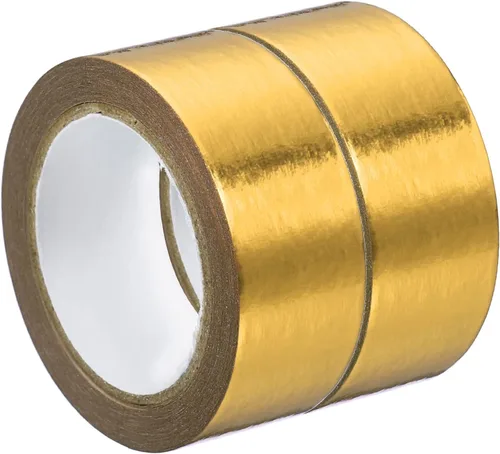 Miniatura 7 de PATIKIL Cinta Washi metálica de 0.591 in x 16.4 ft, 2 rollos de adhesivo autoadhesivo para decoración de manualidades, color plateado Plata