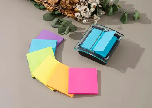 Miniatura 5 de Paquete de 12 notas adhesivas emergentes de 3 x 3 pulgadas, bloc de notas superadhesivas de colores brillantes, 6 colores, adhesivo fuerte