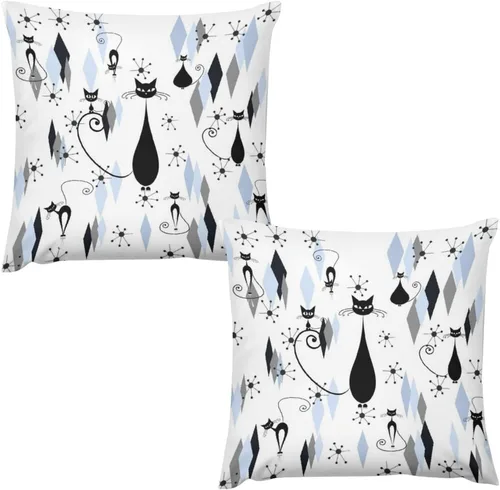 Miniatura 36 de Juego de 2 fundas de almohada florales retro de los años 70, Groovy Funky Hippie Flor Naranja Estética Boho Fundas de Almohada de 16 x 16 pulgadas