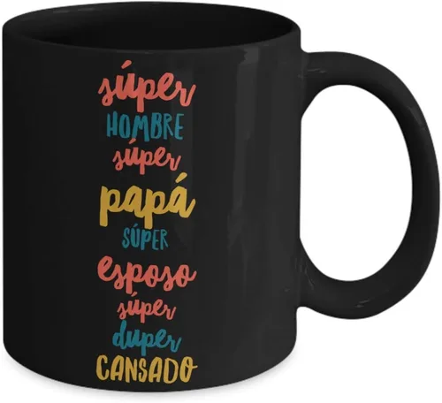 Miniatura 2 de Regalo para Papa Taza de Café Padre Feliz dia del Padre Vaso, taza café divertidas, tazas personalizadas, taza de café inspiradoras, taza con Negro