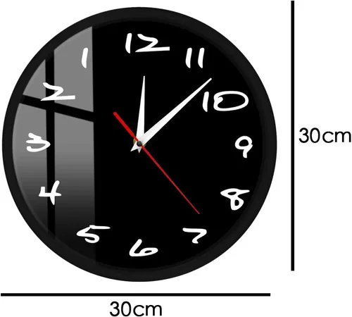 Miniatura 4 de Geek Alerts Reloj de pared con movimiento silencioso inverso con control de sonido, luz nocturna LED, funciona con pilas, números inusuales de 12
