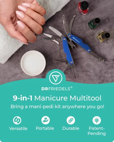 Miniatura 2 de Kit de manicura y pedicura – Juego de manicura profesional 9 en 1 para mujeres y hombres con recortador de cutículas, removedor de cutículas