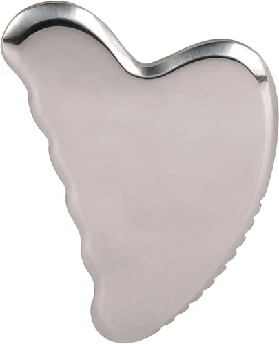 Miniatura 7 de Juego de masajeador Gua Sha de acero inoxidable, 2 herramientas faciales con bolígrafo de acupuntura para cuerpo, drenaje linfático, reduce