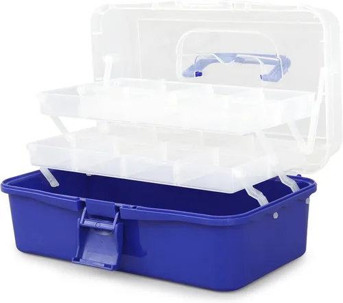 Miniatura 10 de MoNiBloom Organizador de Cajas de Aparejos Pequeñas de 12 Rejillas con Divisores Removibles Compartimento Ajustable Caja de Almacenamiento