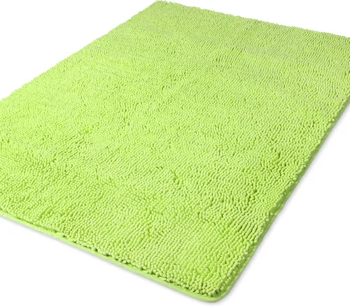 Miniatura 253 de Yeaban Alfombra de pasillo de baño de 24 x 72 pulgadas, antideslizante, alfombra de baño larga de felpilla gruesa, absorbente y lavable, alfombra