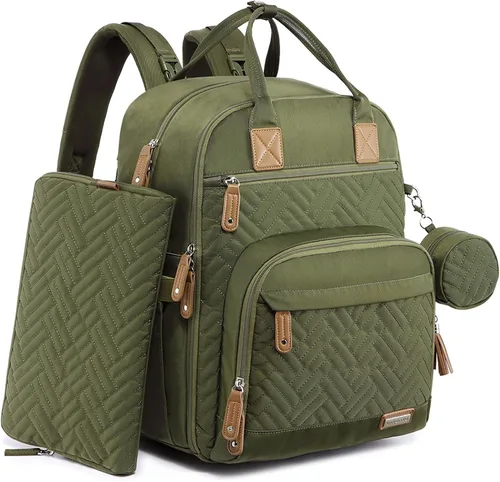 iniuniu Mochila para pañales, kit 4 en 1, bolsas de bebé unisex grandes para niños y niñas, mochila de viaje impermeable con bolsa para pañales