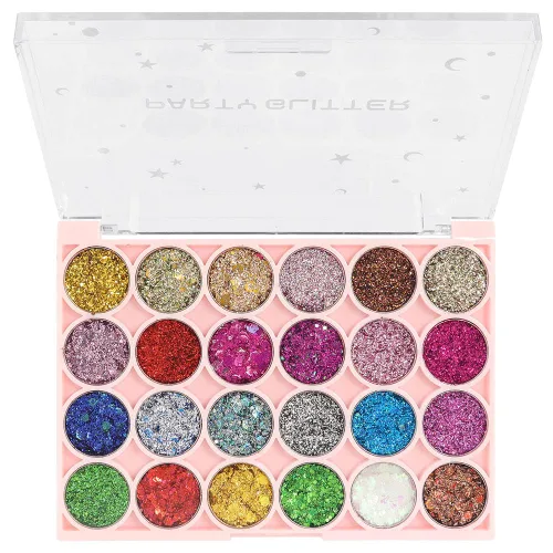 Miniatura 9 de evpct Paleta de maquillaje para sombras de ojos con brillo de camaleón verde bosque, purpurina metálica, efecto duocromático, multicromático