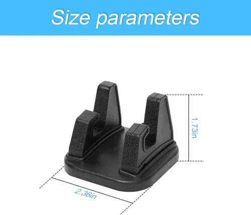 Miniatura 2 de Soporte para teléfono de coche, soporte de teléfono de silicona giratorio de 360° para salpicadero de coche con ranura para cable, compatible