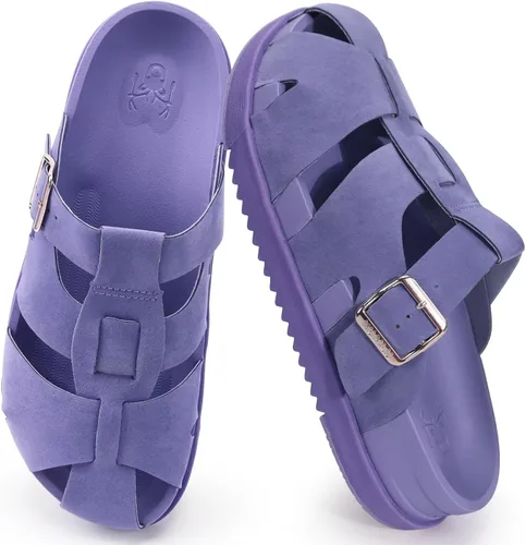 Miniatura 9 de KuaiLu Sandalias tipo zueco para mujer con soporte de arco cómodo, plataforma elegante, cojín de espuma viscoelástica, sandalias elegantes