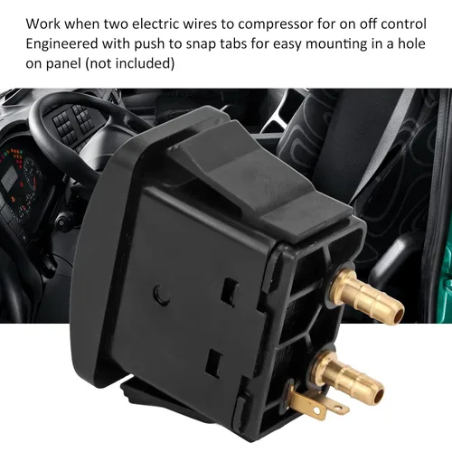 Miniatura 4 de Interruptor de activación con resorte de aire, kit de suspensión neumática ABS ON Off ON ON Lift Universal para asiento de suspensión neumática