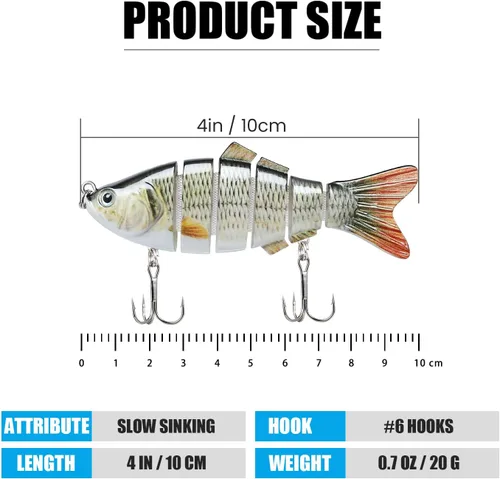 Miniatura 5 de TRUSCEND Swimmax - Señuelos de pesca realistas para agua salada y agua dulce, para trucha lucioperca, lucio, salmón azul, cebo, pesca de lubina
