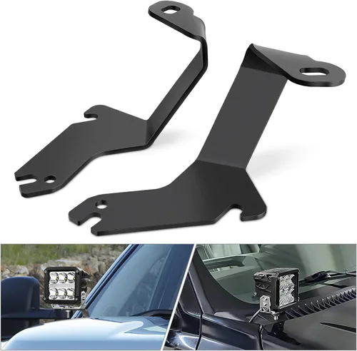 Miniatura 24 de Nilight Soporte de luz de zanja, bisagras de capó, kit de soporte de montaje para luz LED auxiliar todoterreno para luz de trabajo en Toyota 4Runner