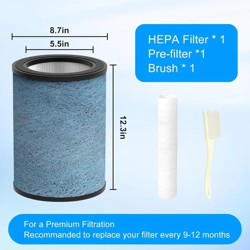 Miniatura 5 de HP302 Neverchange - Filtro de repuesto compatible con purificador de aire Shark HP301 HP302 AP1000 HC501 HC502 MAX, filtro HEPA verdadero de grado