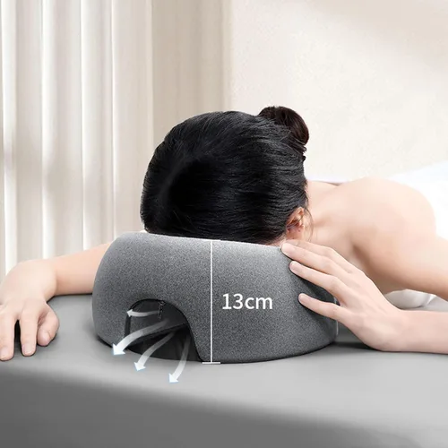 Miniatura 7 de Almohada boca abajo después de cirugía ocular Comfort Support Home Massage Pillow Diseño ergonómico Vitrectomía Retinal Recuperación Almohada Gris