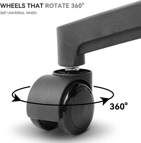 Miniatura 9 de Silla de oficina ergonómica, silla de escritorio de malla con respaldo medio, silla de computadora, color negro Soporte lumbar, modo oscilante