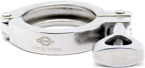 Miniatura 4 de Acero inoxidable 304 Single Pin Heavy Duty Tri Clamp con tuerca de ala para virola TC 1.5 "con 1 unid junta de silicona