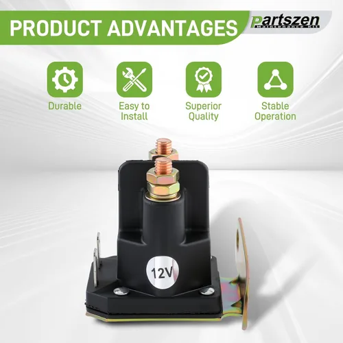Miniatura 2 de GY22476 AUC15346 Solenoide de Arranque 12V para Tractor John Deere Z225 Z235 Z245 Z255 Z335E Z335M Z345M Z345R D100 D105 D110 D120 D125 D130 D140