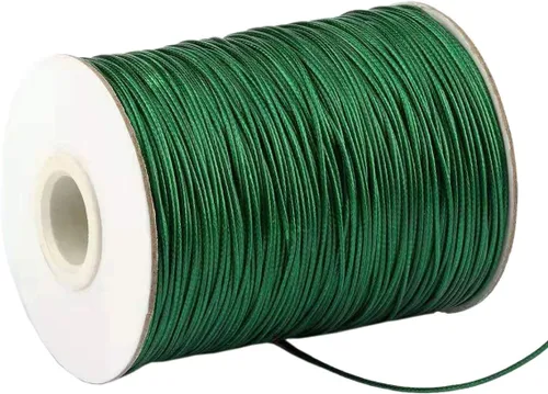 Miniatura 7 de Cordón encerado de 0.039 in y 175 yardas para la fabricación de joyas, hilo de cuentas de poliéster negro para trenzar pulseras y collares, 00 negro