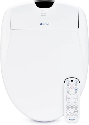 Miniatura 10 de Brondell Asiento de inodoro con bidé S1400, asiento de inodoro inteligente, doble de acero inoxidable, boquilla autolimpiante con tecnología Clean