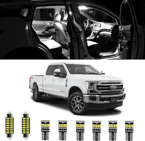 AWALITED 12 piezas de kit de luces LED interiores para F250 F350, bombillas de repuesto LED súper brillantes para Ford F250 F350 Super Duty